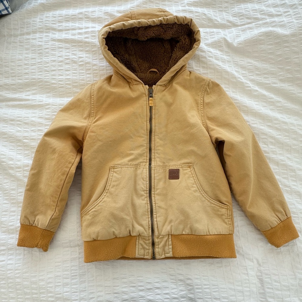 London Fog Supply Boys Jacket, Insulated Canvas and Faux Fur, Size Small (8)